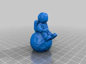 Astronaut sitting on moon