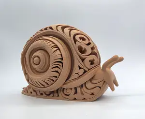 Wood Carved Snail
