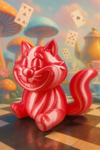 Chat du Cheshire souriant