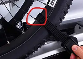 Road bike rim support for car bike holder