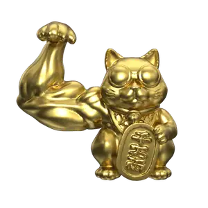 Muscular lucky cat