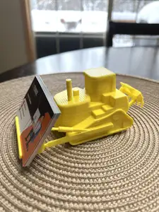Construction Bulldozer Business Card Holder