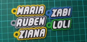 Keychain Names Loli, Maria, Ruben, Xabi, Xiana
