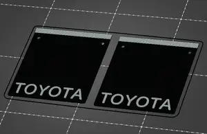 3Dsets Bamboo Landcruiser Toyota Mud Flaps