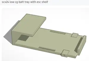 scx24 low cg batt tray with esc shelf