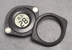 Magnetic (10x3) frame / holder for round cheapo hygrometer - fix it without cutting a hole