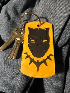 Marvel's Black Panther Dog Tag Keychain