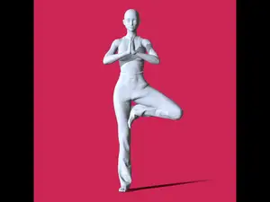 Female Yoga Pose Character
