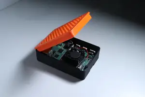 Rasberry Pi 4 Model B Case with snap fit mesh lid