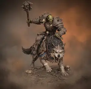 Bloodbound Realms – Orc – Ironhide Warg-Reaver (Dark Fantasy 3D Printable Miniature STL)