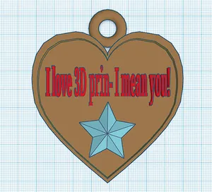 I love 3D prin- I mean you! Necklace.