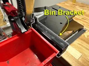Akro/Uline Bin Bracket for Lee APP on IF QC Plate