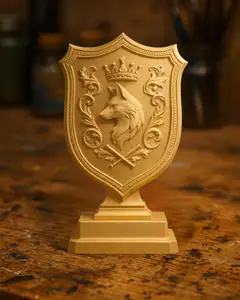 Royal Wolf Crest – Heraldic Shield Emblem