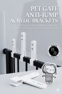 Pet Gate Extension Brackets - Acrylic Shield Mount