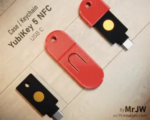 YubiKey 5C NFC Case/Keychain (USB C only) with STEP file
