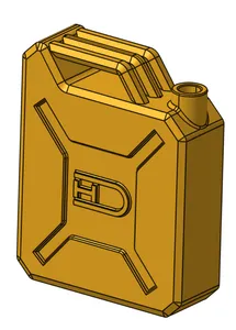 Jerrycan for brick models, with 3 axle holes and HD logo