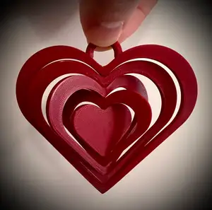 Heart spinny fidget toy ornament for Valentine's Day, Christmas, etc.