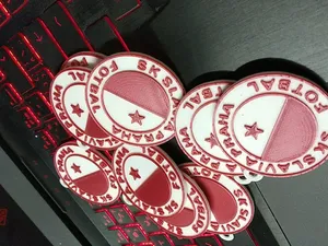 Placka a klíčenka Slavia Praha / Badge and a keychain