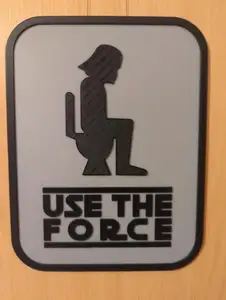 Star Wars toilet sign (use the force)