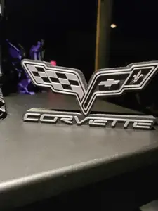 Corvette Logo Desk Art