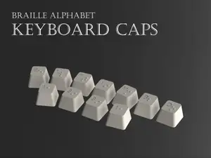 BRAILLE ALPHABET - Keyboard Caps