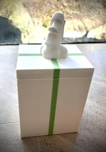 Gift Box for Moai Case with 3D Printy Print in place Puzzle