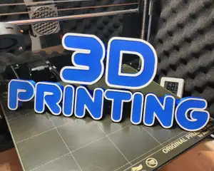 3D Printing Sign 2-color w/stand