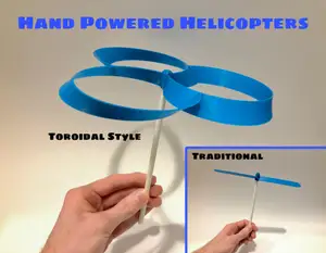 Hand Powered Helicopter/Propeller Toy