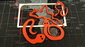 Five Snakes puzzle - can you fit them all? Packing puzzle.