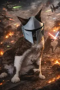 Mandalorian Cat Helmet – Cute Sci-Fi Mashup
