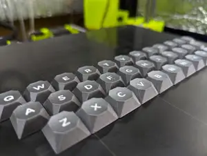Complete Cherry MX stem keycap set optimized for 3D printing (GEM profile, multi-material)