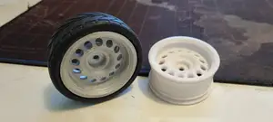 DEEP DISH STEEL RC WHEEL RIM 1:10 SCALE 52 X 26 12 MM HEX STEELIE SPARE TAMIYA TT 02RADIO CONTROLLED CAR