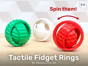 Tactile Fidget Rings (spinning fun toy)