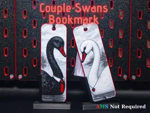 Romantic Swan Couple - Hueforge Bookmarks