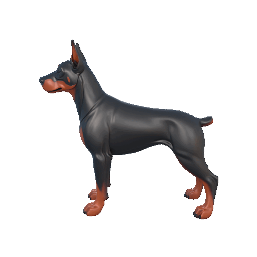 Doberman Pinscher Figurine – 3D Printable Elegant Dog Model