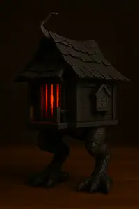 Baba Yaga’s Chicken-Leg Hut Slavic House Figurine