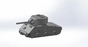 Sherman tank game piece