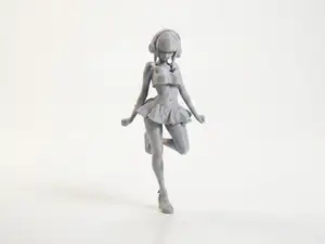 Headphones Girl Anime Figurine 3D Printable