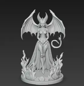 Infernal Queen - 3D Printable Dark Fantasy Demon Girl Figure