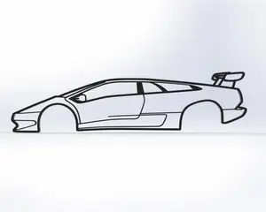 Lamborghini Diablo Outline Wall Art