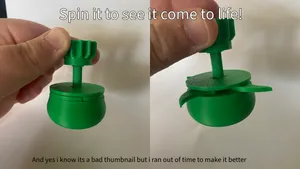 Jaw grip spinning top