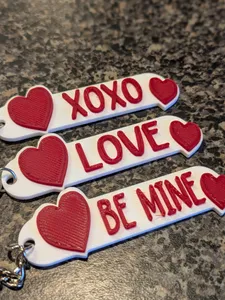 Valentine's Day Keychains - Set of Three
