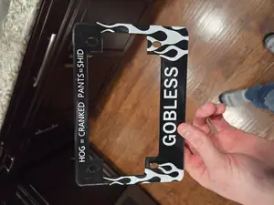GOBLESS HOG CRANKED PANTS SHID Motorcycle License Plate Frame
