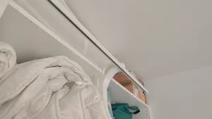 Connector for Ikea Pax cupboard with Vidga curtain rod