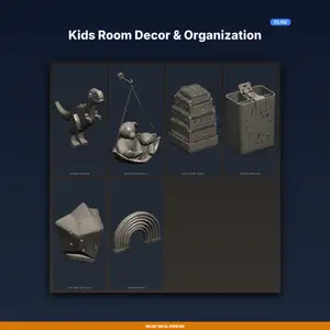 Kids Room Decor & Organization - 6-Model STL Bundle