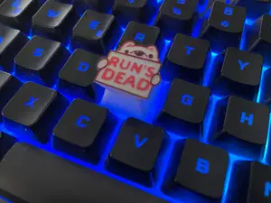 DarkViperAU's Run's Dead keycap for F key corsair k55 keyboard