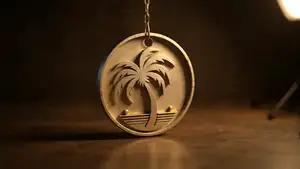 Palm Tree Keychain 80s Vibe
