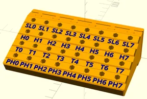 Customizable Skadis Bit Holder with Labels (Openscad with BOSL2)
