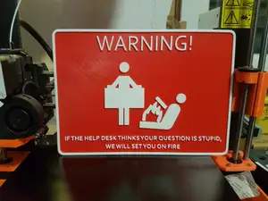 Help desk meme sign