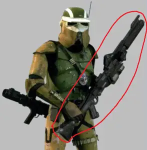 Star Wars Revenge of the Sith AT-RT driver version modified DC15 A rifle for 1:12 , 1:6 and 1:1 figures and cosplay